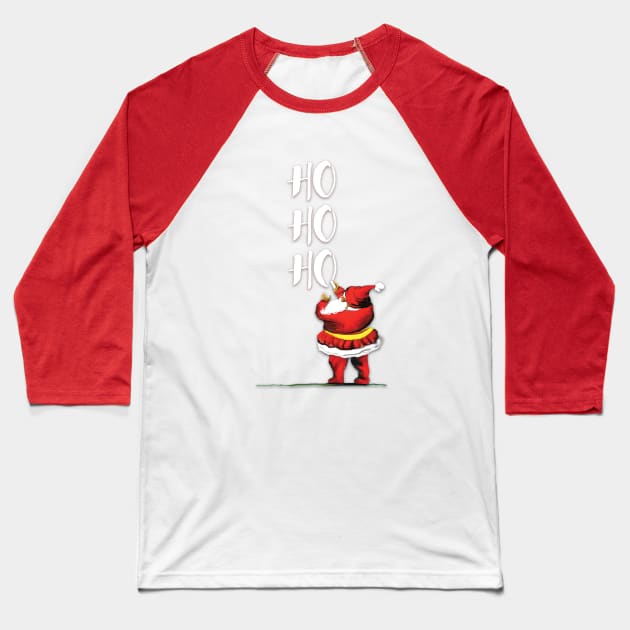 Black Santa Baseball T-Shirt by digitaldoodlers